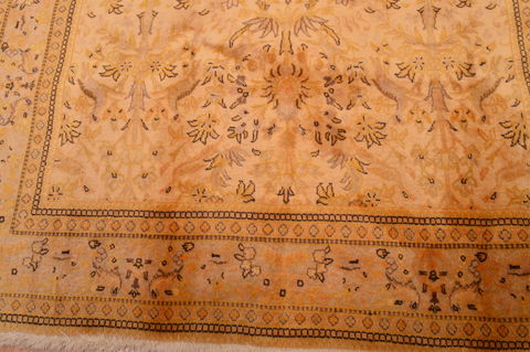 Tabriz Beige Hand Knotted 62 X 84 Area Rug 100-109104 Image 1
