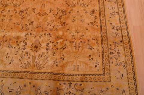 Tabriz Beige Hand Knotted 62 X 84 Area Rug 100-109104 Image 2
