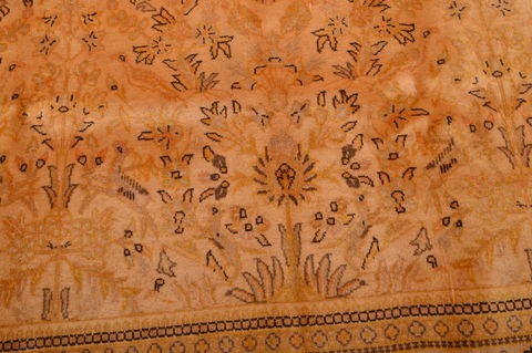 Tabriz Beige Hand Knotted 62 X 84 Area Rug 100-109104 Image 3