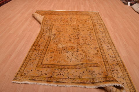 Tabriz Beige Hand Knotted 62 X 84 Area Rug 100-109104 Image 6