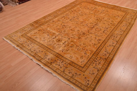 Tabriz Beige Hand Knotted 62 X 84 Area Rug 100-109104 Image 8