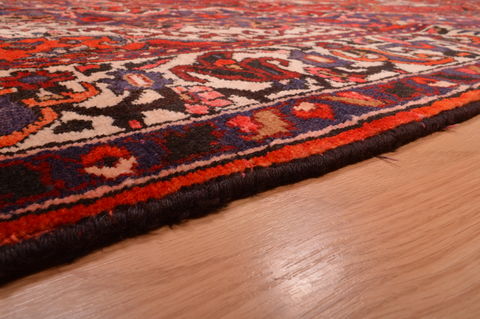 Bakhtiar Red Hand Knotted 71 X 910 Area Rug 100-109106 Image 13