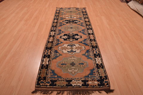 Kizalayak Blue Runner Hand Knotted 210 X 83 Area Rug 100-109109 Image 1