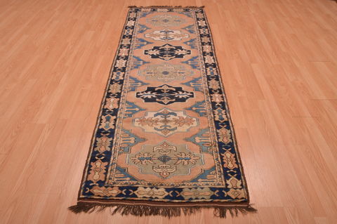 Kizalayak Blue Runner Hand Knotted 210 X 83 Area Rug 100-109109 Image 4