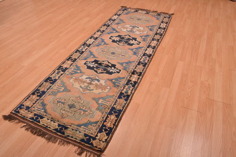 Kizalayak Blue Runner Hand Knotted 210 X 83 Area Rug 100-109109 Image 5