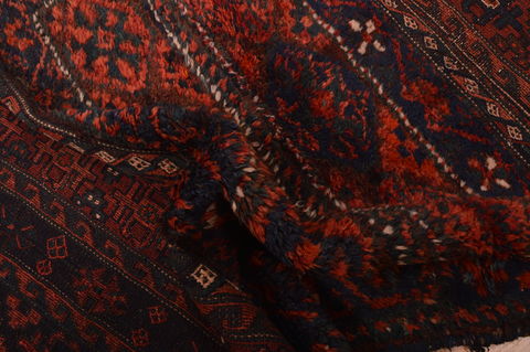 Shahsavan Red Hand Knotted 39 X 55 Area Rug 100-109112 Image 10