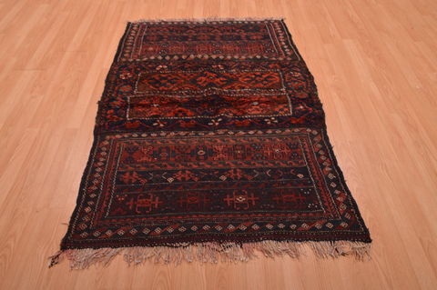 Shahsavan Red Hand Knotted 39 X 55 Area Rug 100-109112 Image 1