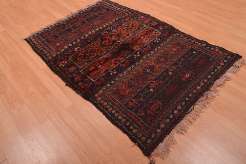 Shahsavan Red Hand Knotted 39 X 55 Area Rug 100-109112 Image 3
