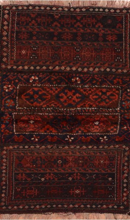 Shahsavan Red Hand Knotted 39 X 55 Area Rug 100-109112 Image 0