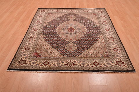 Mahi Beige Hand Knotted 51 X 63 Area Rug 100-109116 Image 1