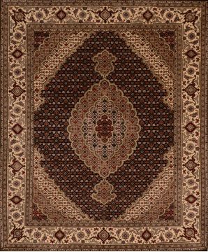 Mahi Beige Hand Knotted 5'1" X 6'3"  Area Rug 100-109116