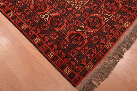 Baluch Red Hand Knotted 50 X 710 Area Rug 100-109121 Image 10