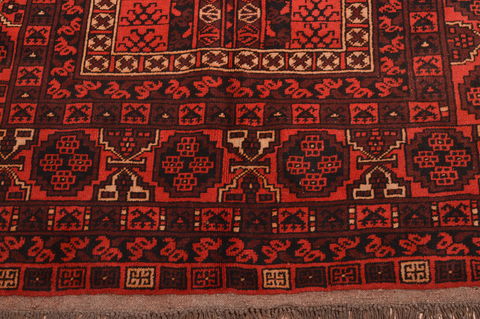 Baluch Red Hand Knotted 50 X 710 Area Rug 100-109121 Image 11