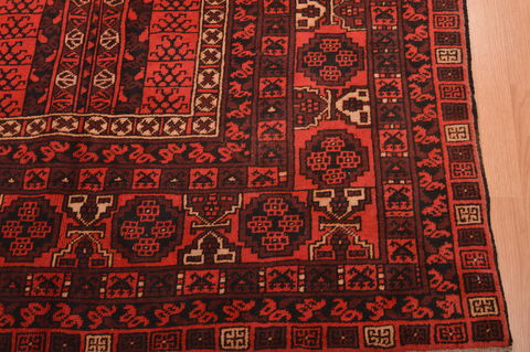 Baluch Red Hand Knotted 50 X 710 Area Rug 100-109121 Image 12