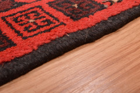 Baluch Red Hand Knotted 50 X 710 Area Rug 100-109121 Image 13