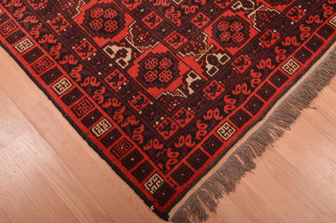 Baluch Red Hand Knotted 50 X 710 Area Rug 100-109121 Image 7
