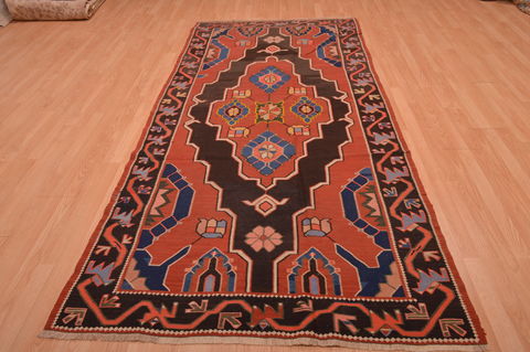 Kilim Red Runner Flat Woven 49 X 98 Area Rug 100-109128 Image 4
