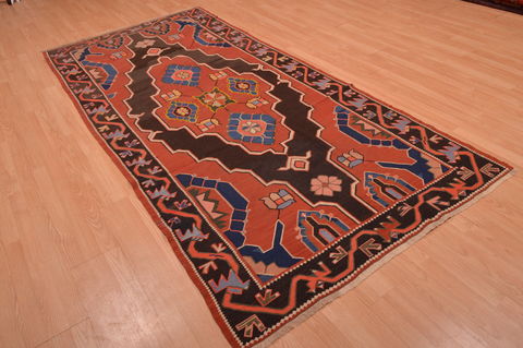 Kilim Red Runner Flat Woven 49 X 98 Area Rug 100-109128 Image 5