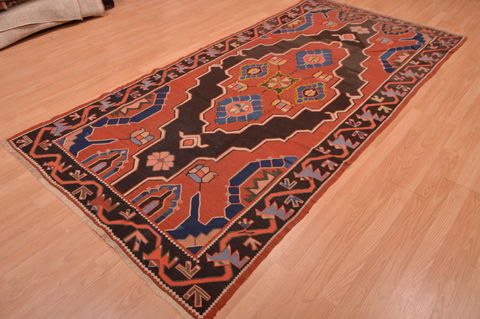 Kilim Red Runner Flat Woven 49 X 98 Area Rug 100-109128 Image 6