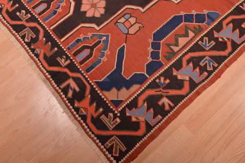 Kilim Red Runner Flat Woven 49 X 98 Area Rug 100-109128 Image 7