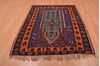 Kilim Multicolor Hand Knotted 47 X 611  Area Rug 100-109130 Thumb 4