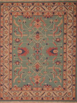 Kilim Green Hand Woven 9'0" X 11'7"  Area Rug 100-109131