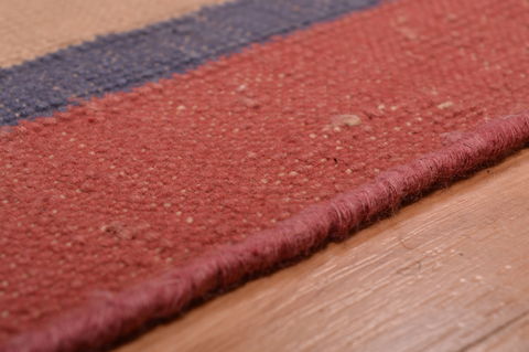 Kilim Red Hand Woven 79 X 99 Area Rug 100-109132 Image 5