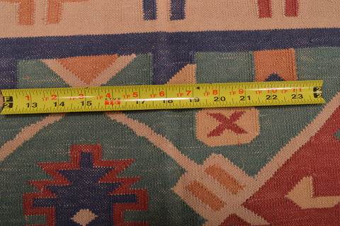 Kilim Red Hand Woven 79 X 99 Area Rug 100-109132 Image 7