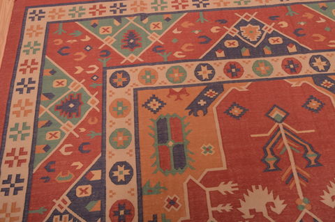 Kilim Red Flat Woven 89 X 120 Area Rug 100-109133 Image 10