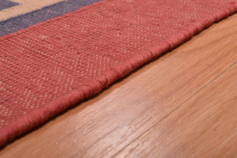 Kilim Red Flat Woven 89 X 120 Area Rug 100-109133 Image 12