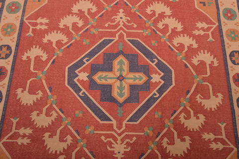 Kilim Red Flat Woven 89 X 120 Area Rug 100-109133 Image 9