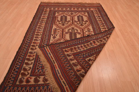 Kilim Brown Hand Knotted 55 X 84 Area Rug 100-109136 Image 11
