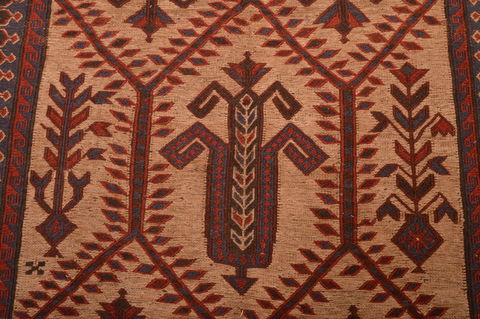 Kilim Brown Hand Knotted 55 X 84 Area Rug 100-109136 Image 9