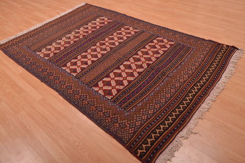 Kilim Brown Hand Knotted 410 X 79 Area Rug 100-109140 Image 3