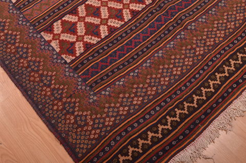 Kilim Brown Hand Knotted 410 X 79 Area Rug 100-109140 Image 8