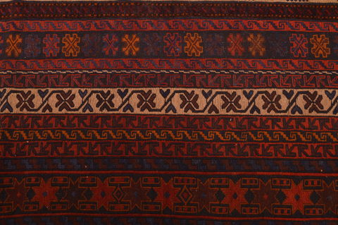 Kilim Red Hand Knotted 45 X 85 Area Rug 100-109143 Image 13