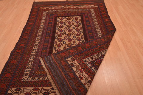 Kilim Red Hand Knotted 45 X 85 Area Rug 100-109143 Image 17