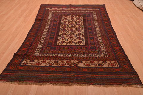 Kilim Red Hand Knotted 45 X 85 Area Rug 100-109143 Image 1
