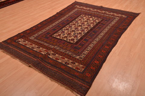 Kilim Red Hand Knotted 45 X 85 Area Rug 100-109143 Image 2