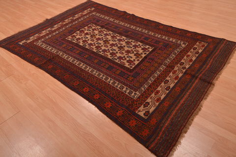 Kilim Red Hand Knotted 45 X 85 Area Rug 100-109143 Image 3