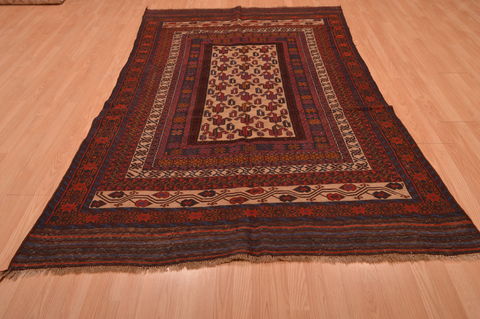 Kilim Red Hand Knotted 45 X 85 Area Rug 100-109143 Image 4