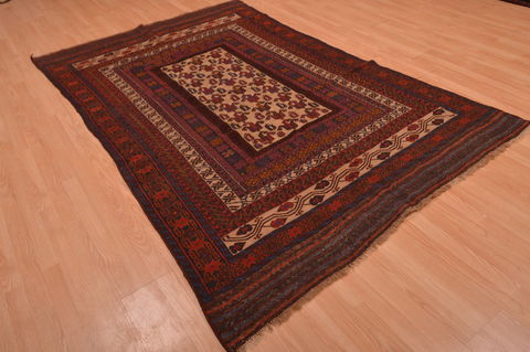 Kilim Red Hand Knotted 45 X 85 Area Rug 100-109143 Image 6