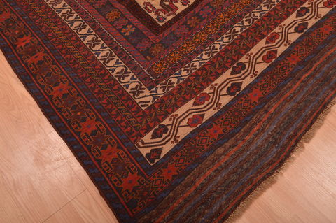Kilim Red Hand Knotted 45 X 85 Area Rug 100-109143 Image 7
