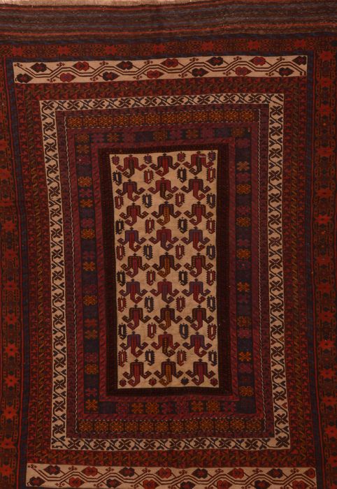 Kilim Red Hand Knotted 45 X 85 Area Rug 100-109143 Image 0