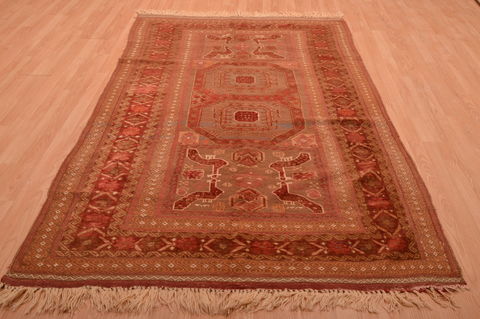 Kilim Red Hand Knotted 50 X 82 Area Rug 100-109144 Image 1