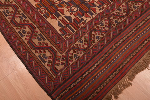 Kilim Red Hand Knotted 59 X 86 Area Rug 100-109146 Image 7