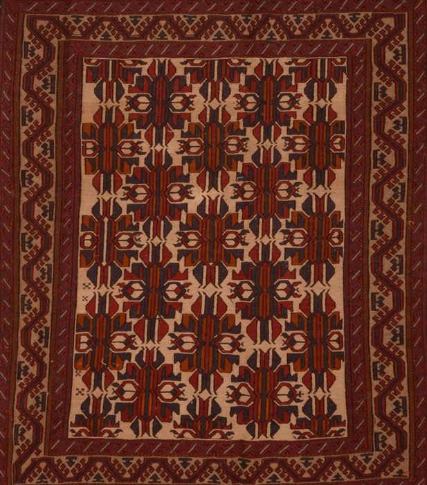 Kilim Red Hand Knotted 59 X 86 Area Rug 100-109146 Image 0