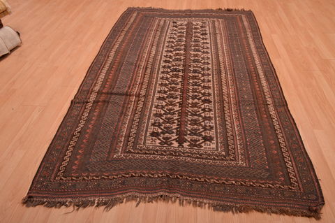 Kilim Brown Hand Knotted 53 X 85 Area Rug 100-109148 Image 15