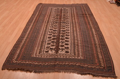 Kilim Brown Hand Knotted 53 X 85 Area Rug 100-109148 Image 2