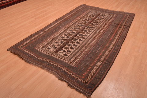 Kilim Brown Hand Knotted 53 X 85 Area Rug 100-109148 Image 3